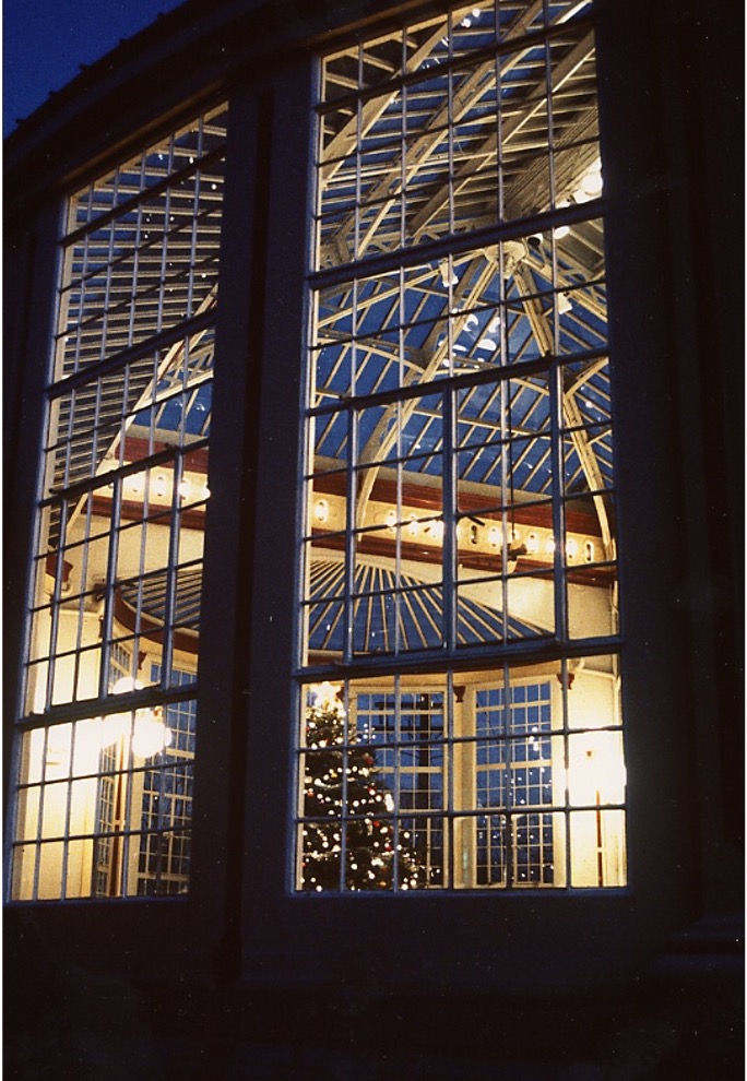 This beautiful structure is the perfect place for a Christmas celebration.