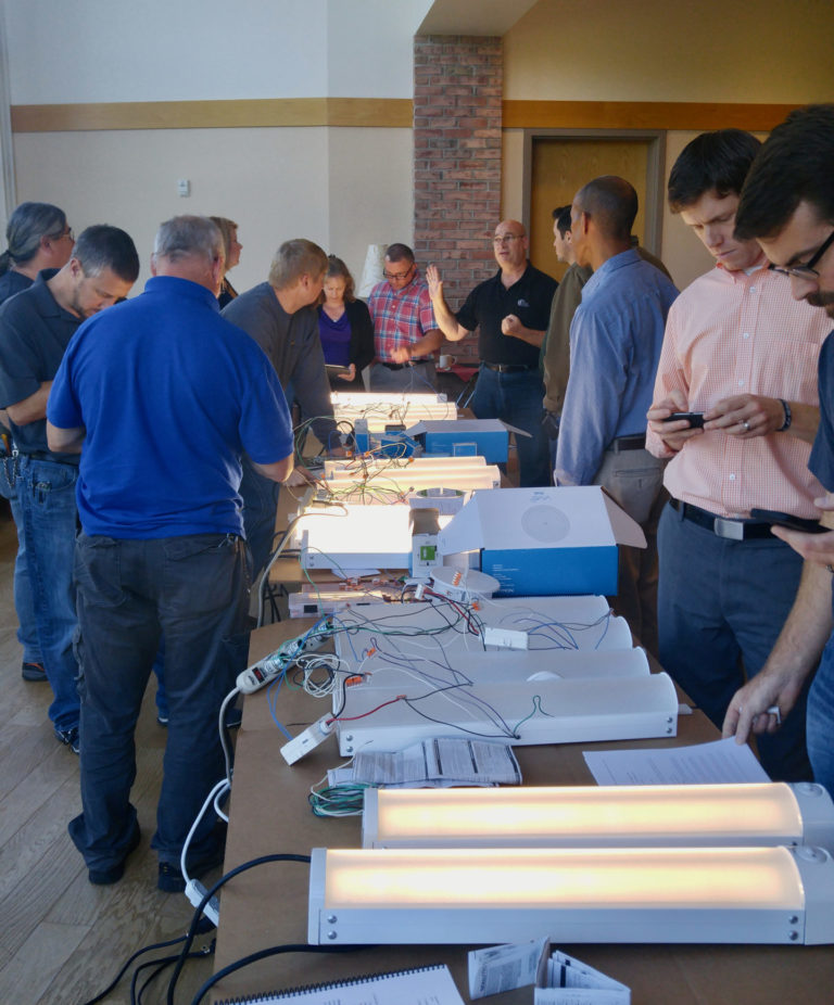 This was the hands-on part of the DLC controls class.  I was explaining how this wireless NLC system works.